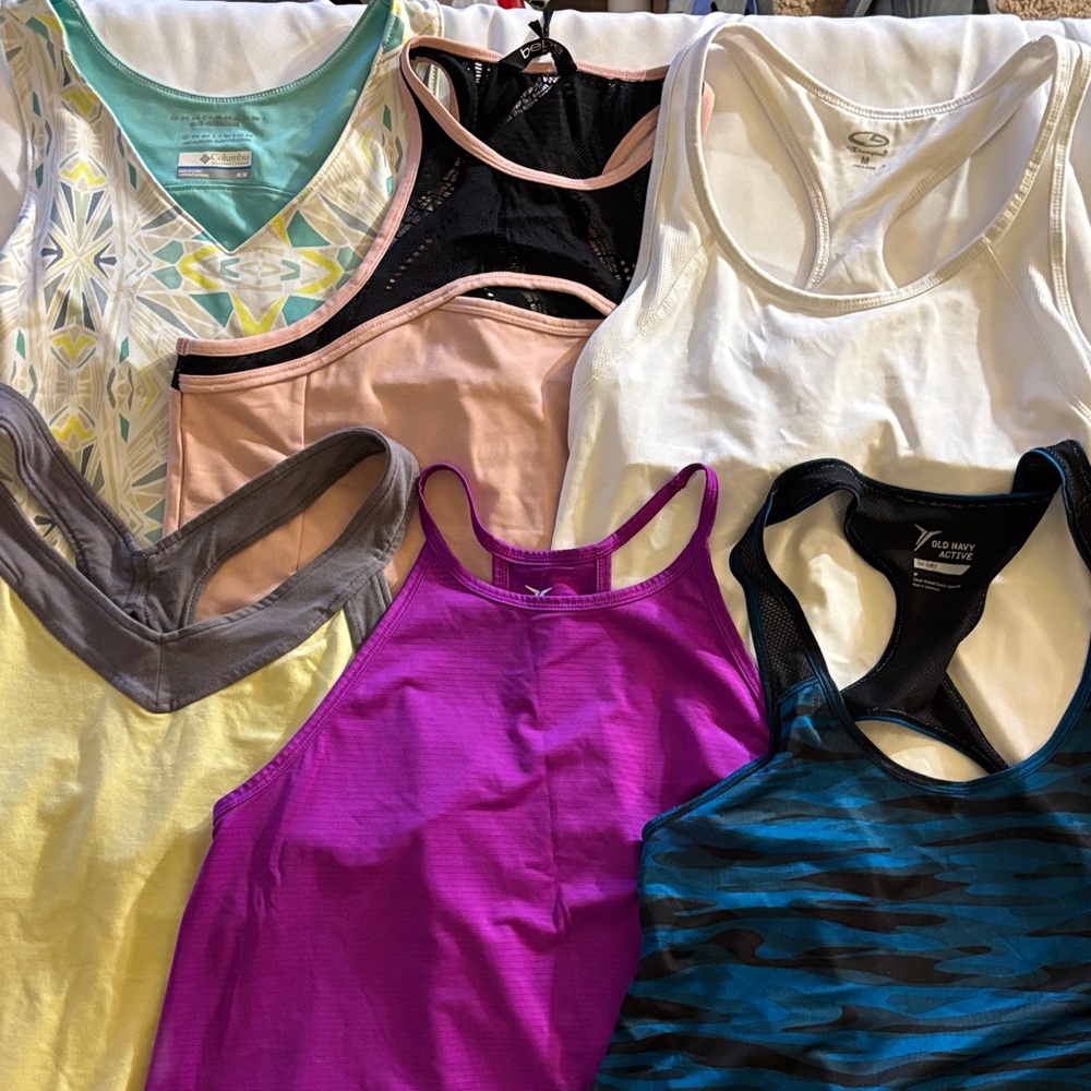 Women's Tank Top bundle - White, Purple, Blue, Yellow, Gray, pink, fun pattern
